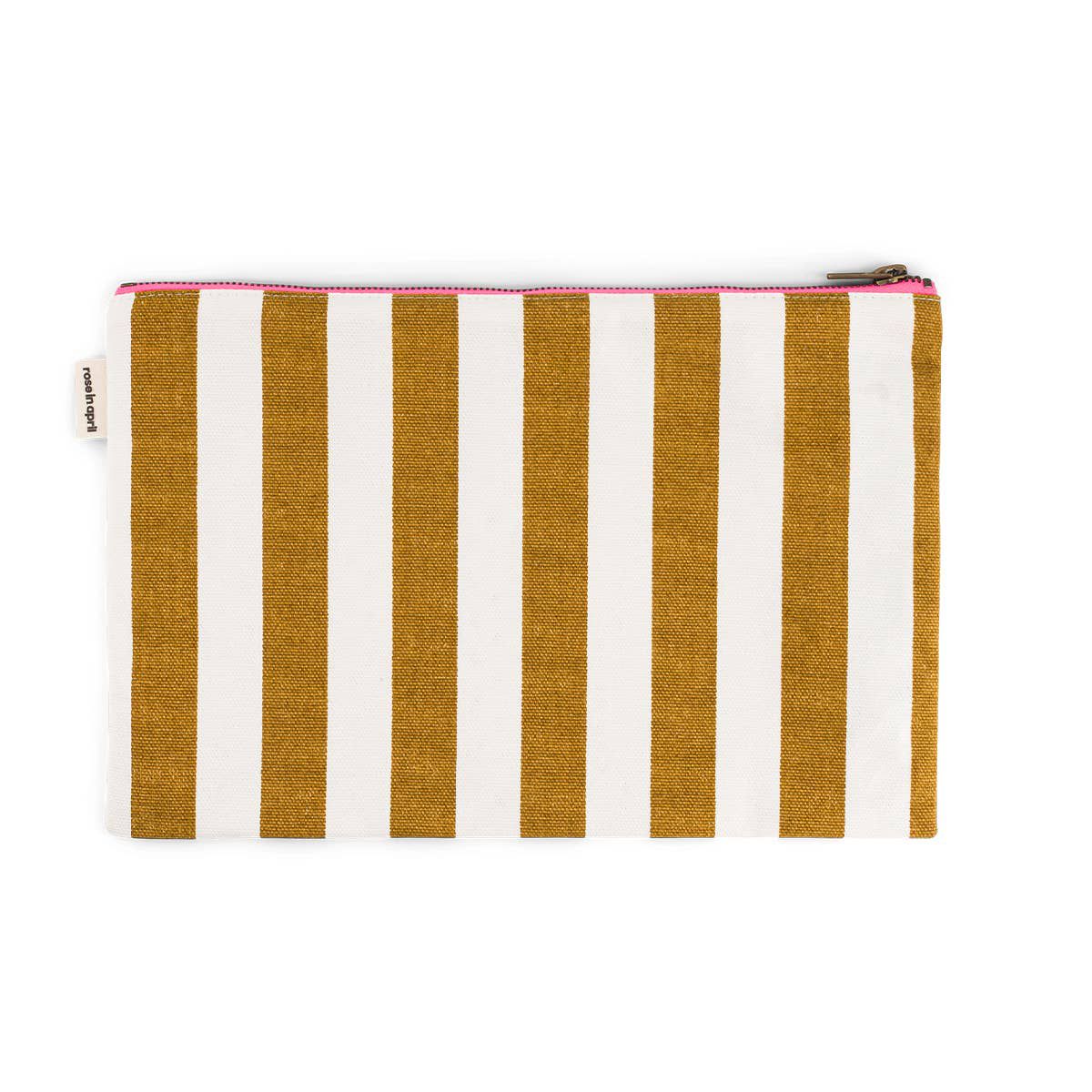 Lili pouch Stripes Caramel / Cream - Rose and April - slika 3