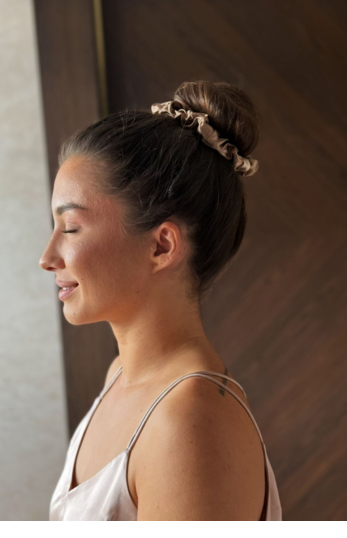 SVILENE GUMICE OD 100% MULBERRY SVILE (L veličina – 3 cm) Dark Beige - Unseen