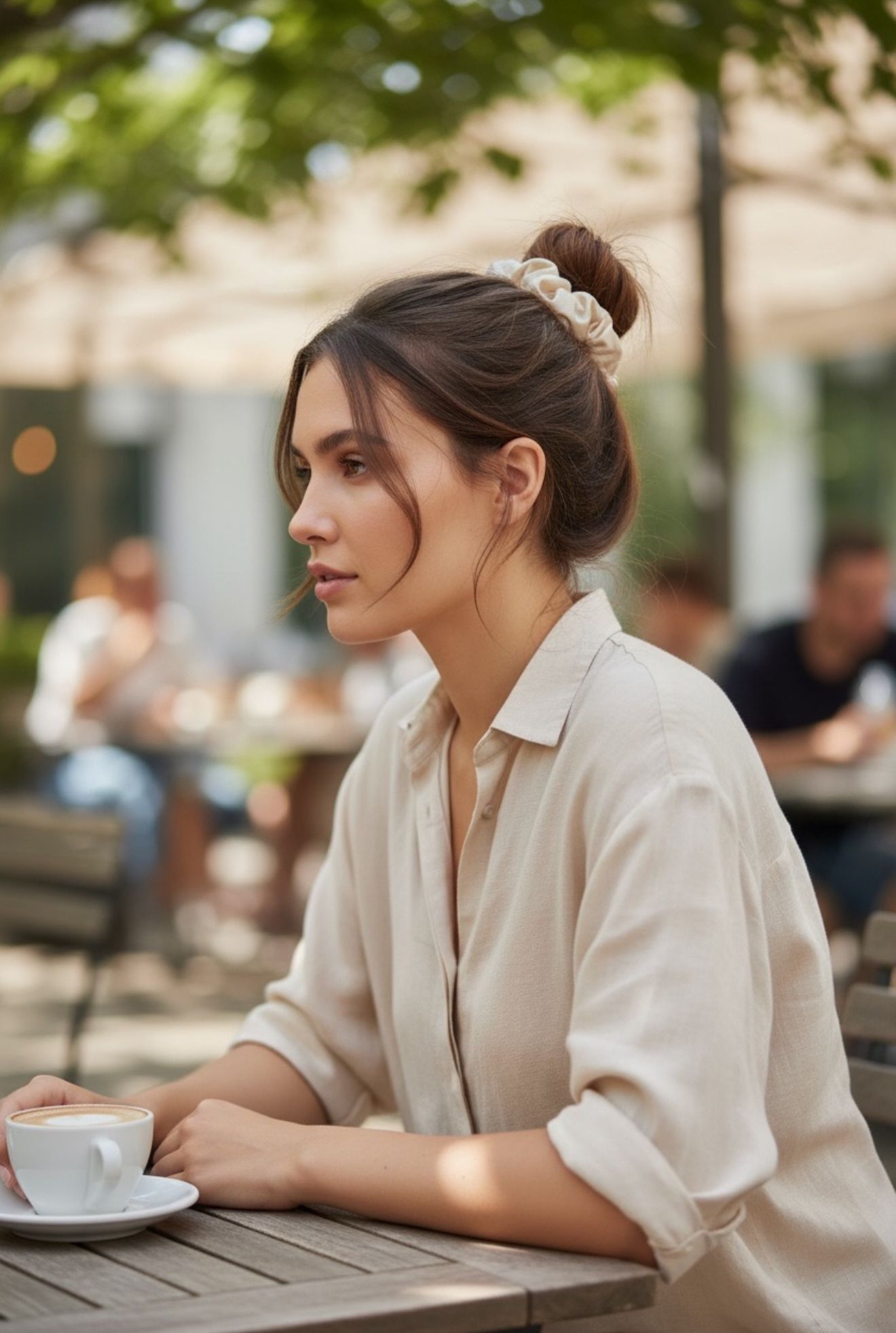 SVILENE GUMICE OD 100% MULBERRY SVILE (L veličina – 3 cm) Light Beige - Unseen - slika 2