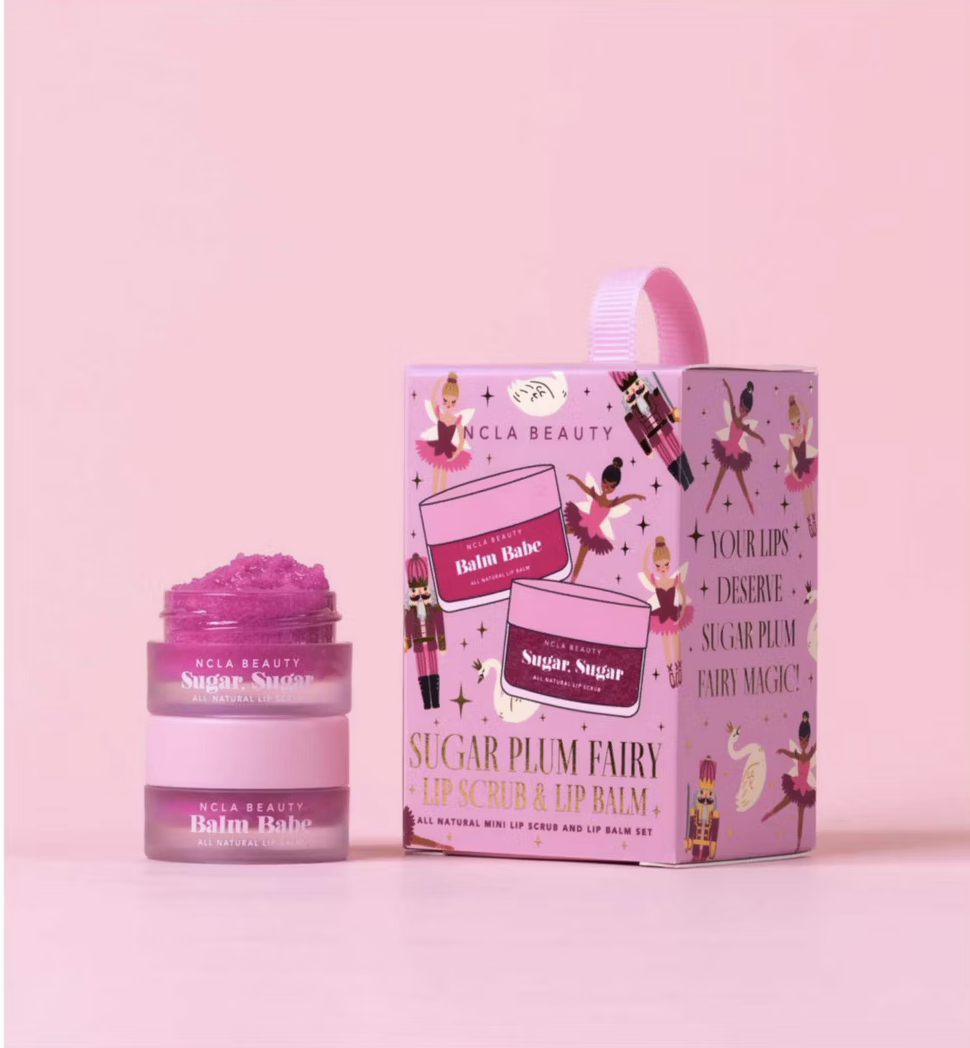 NCLA Lip Care Set Sugar Plum – balzam + scrub za mekane usne - slika 3