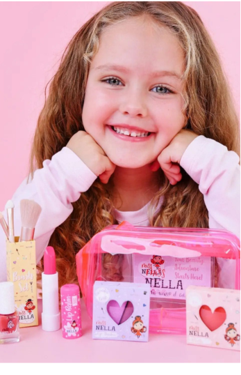 Miss Nella Pink Makeup Bag Set – Siguran Makeup Set za Djecu | Hipoalergen & Bez Toksina