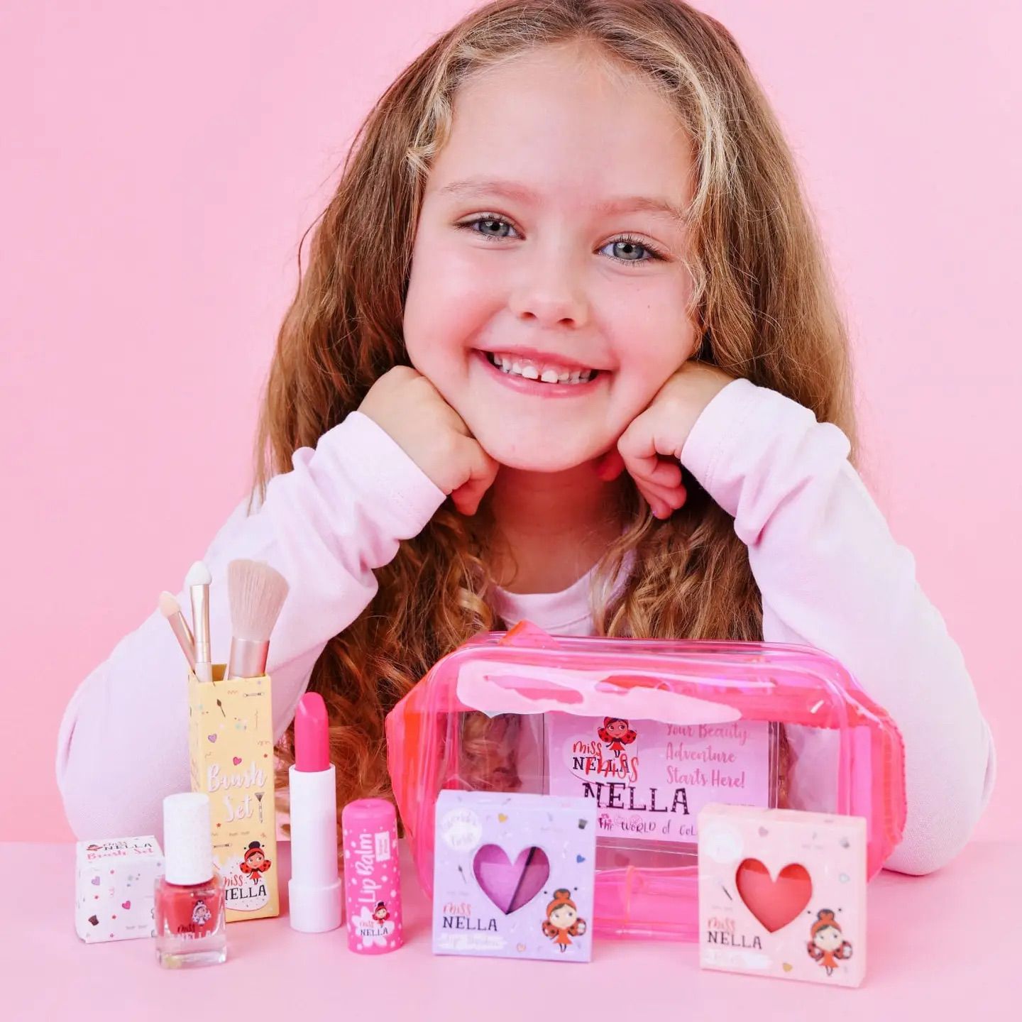 Miss Nella Pink Makeup Bag Set – Siguran Makeup Set za Djecu | Hipoalergen & Bez Toksina - slika 5