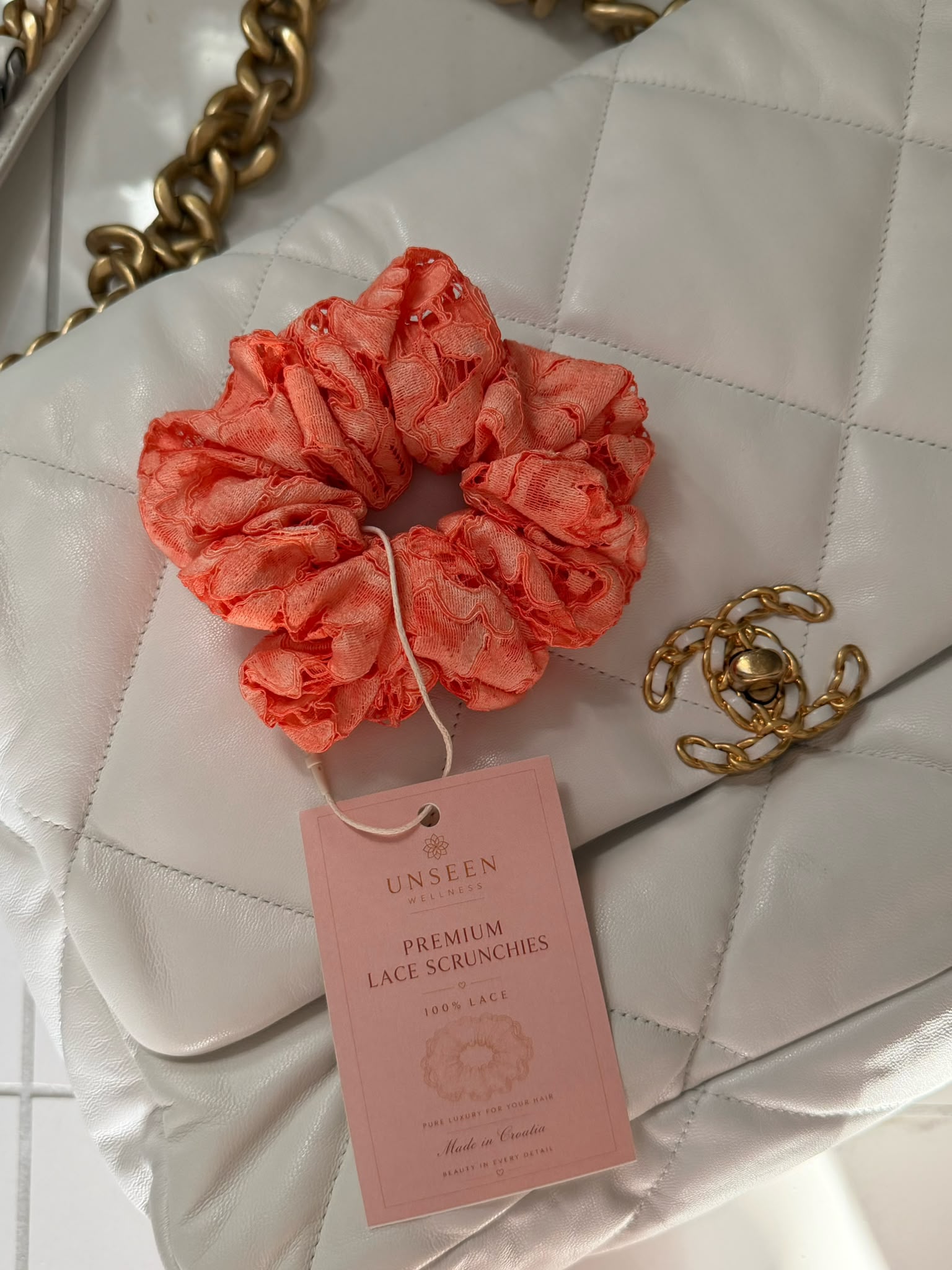 Coral lace Scrunchie XL - slika 3