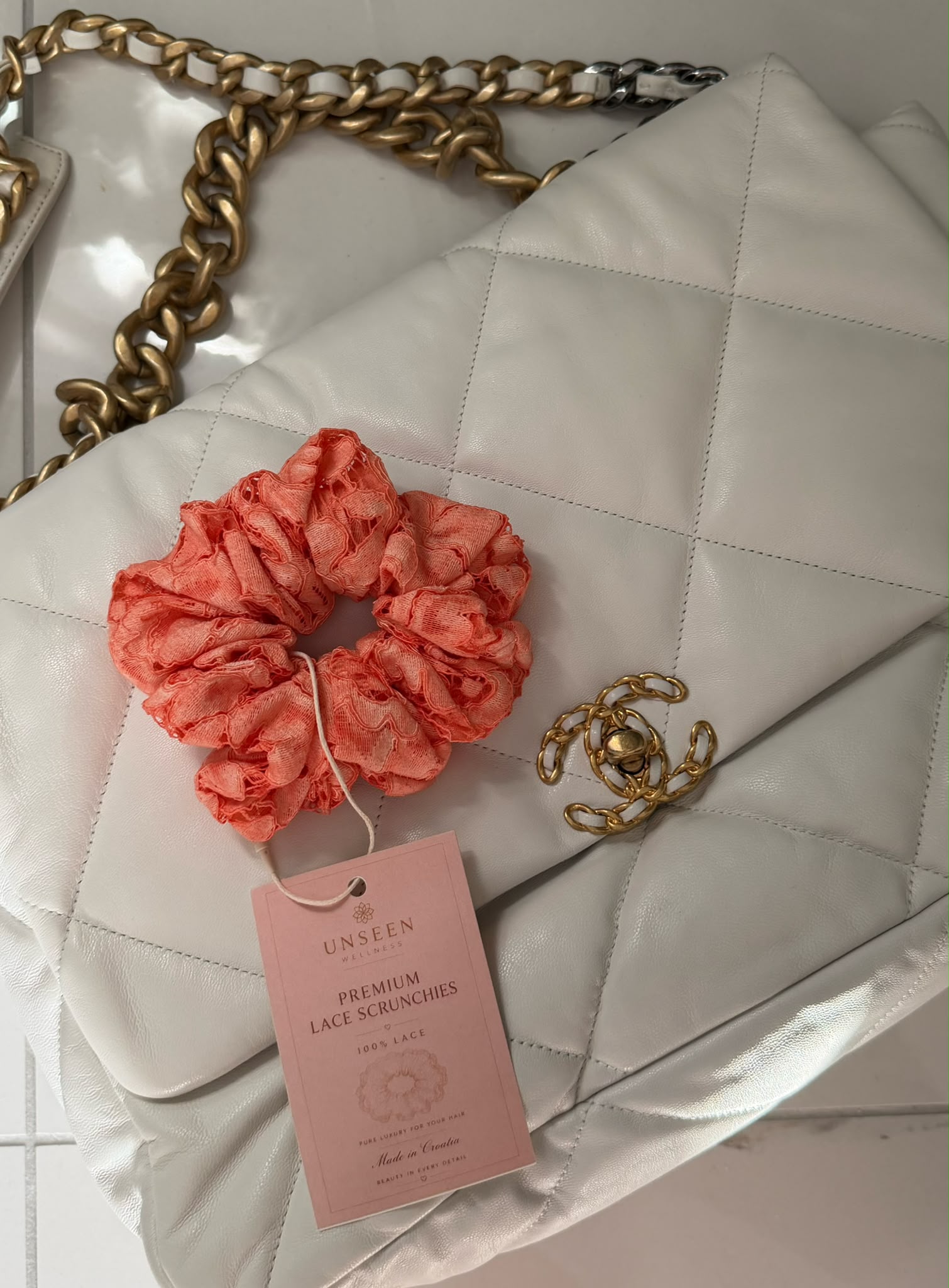 Coral lace Scrunchie XL - slika 4